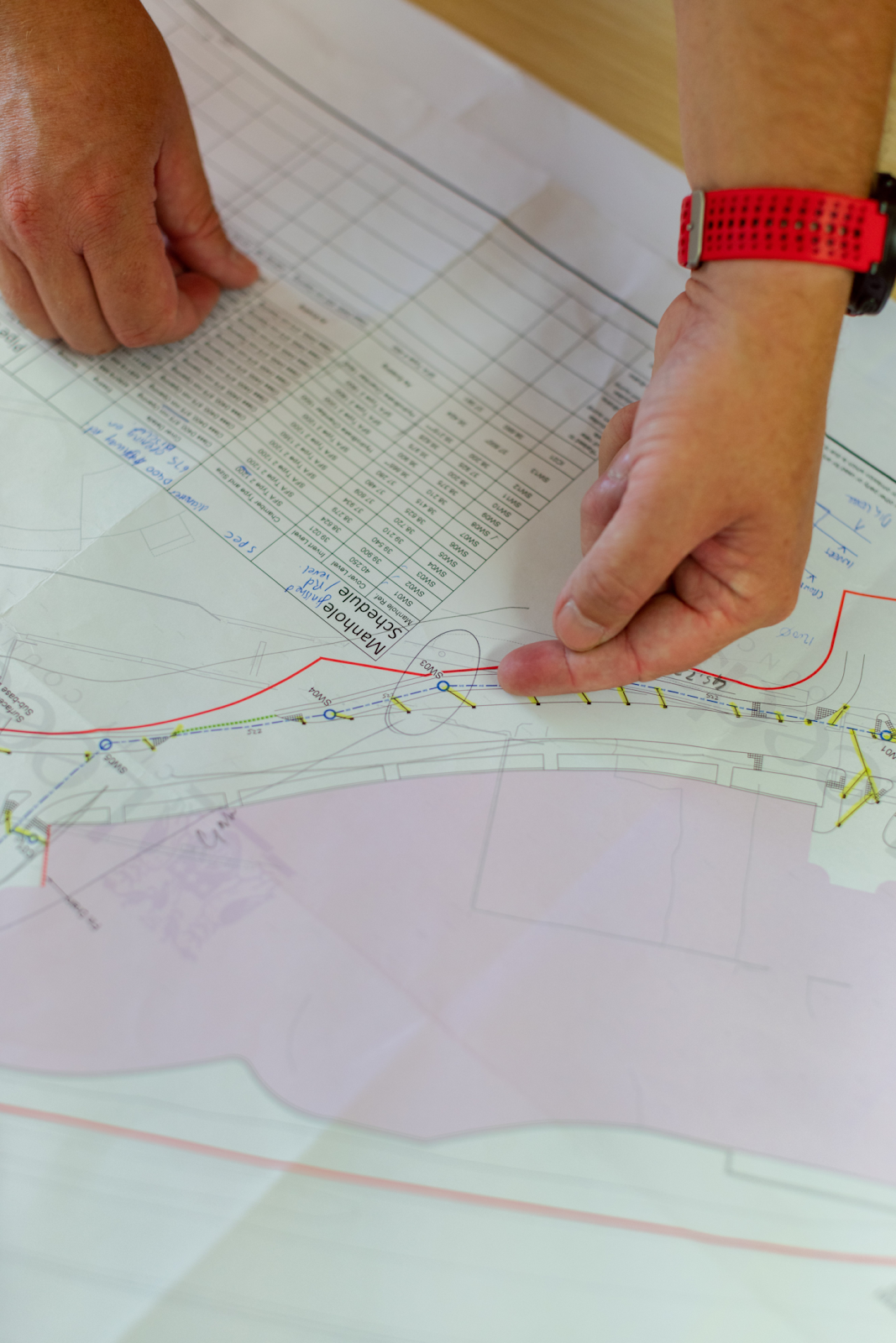 A map used in the site planning phase of land development 