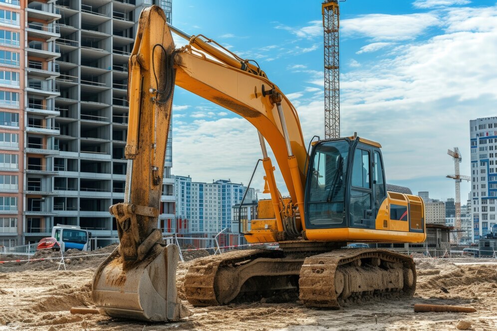 tractor at a construction site