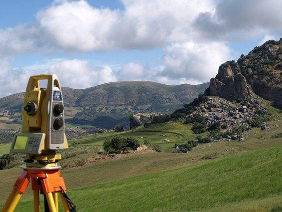 A piece of land being surveyed