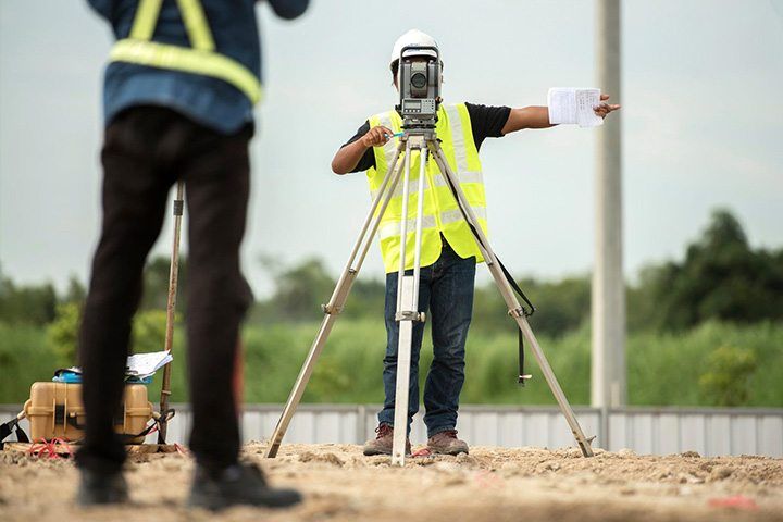 Land surveyors at work in Lionville